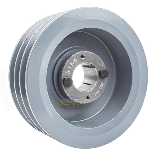 6.5" Triple Groove Pulley fits B Section V-Belt 5L with 1-3/8" Sheave Bushing 3BK67H