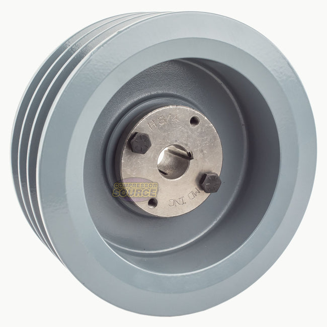 6.5" Triple Groove Pulley fits B Section V-Belt 5L with 3/4" Sheave Bushing 3BK67H