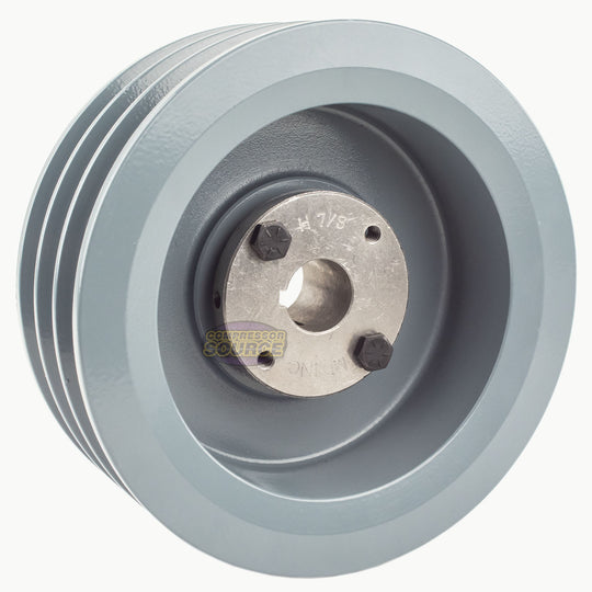 6.5" Triple Groove Pulley fits B Section V-Belt 5L with 7/8" Sheave Bushing 3BK67H
