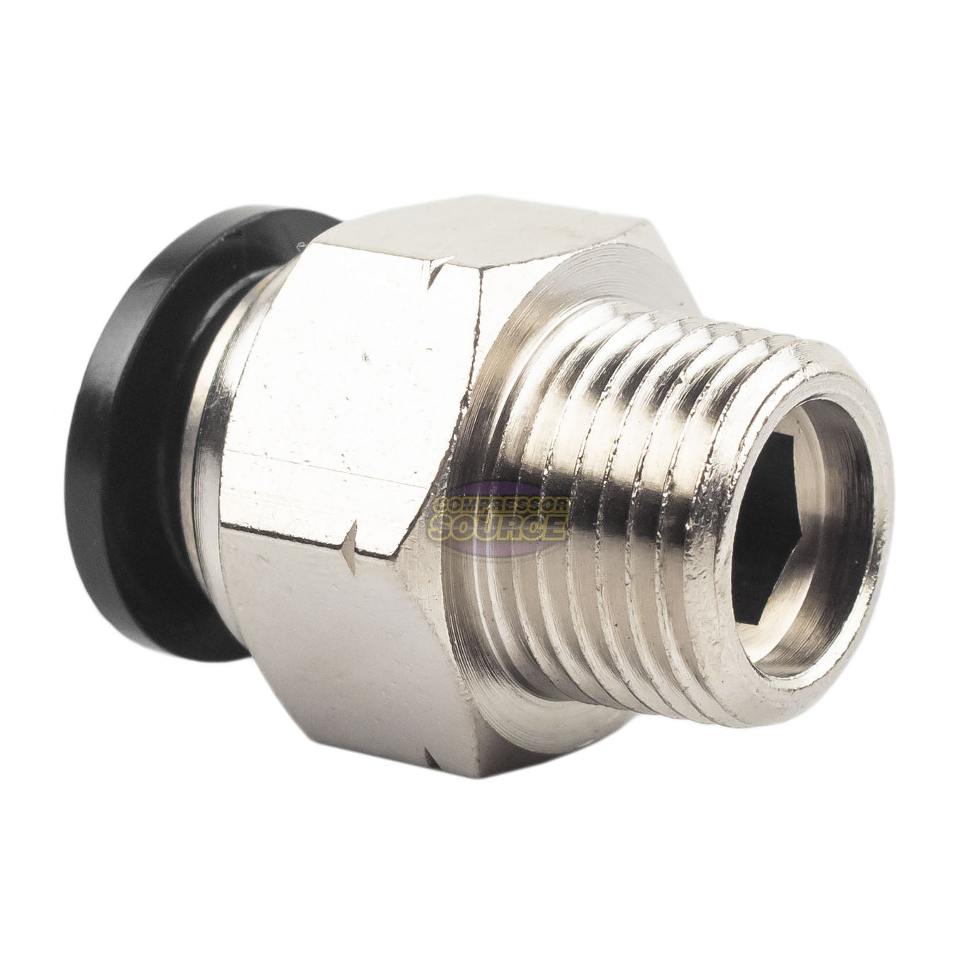 RAPIDAIR 3/8" Male NPT Straight Push Lock Fitting 50100