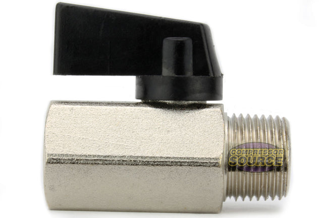 Mini 3/8" Male x 3/8 Inch Male NPT Brass Ball Shut Off Valve Water Air Fluid WOG 50120