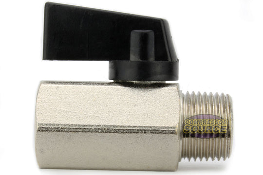 Mini 3/8" Male x 3/8 Inch Male NPT Brass Ball Shut Off Valve Water Air Fluid WOG 50120