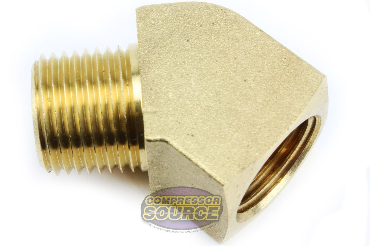 MaxLine Rapid Air 45° Degree 1/2" NPT Pipe Thread Brass Street Elbow Fitting 50131