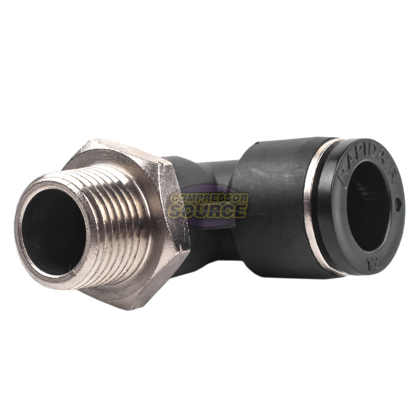 RAPIDAIR 3/8" Male NPT Elbow Push Lock Fitting 50400