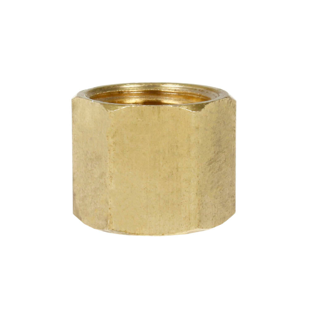 1/4" Compression Nut Hex Shape 7/16"-24 Brass Fitting - 2 Pack