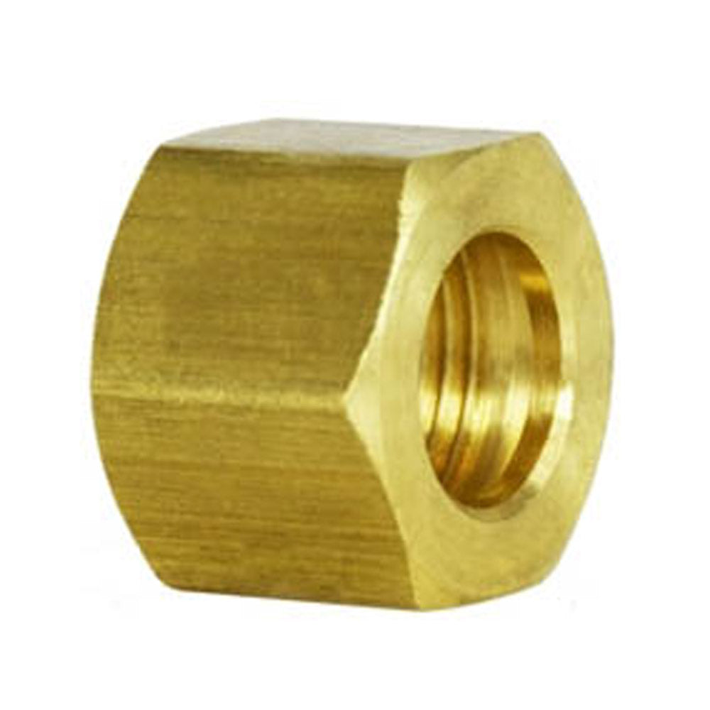 3/4" Compression Nut Hex Shape 1" Thread Size Brass Compression Fitting 2-Pack