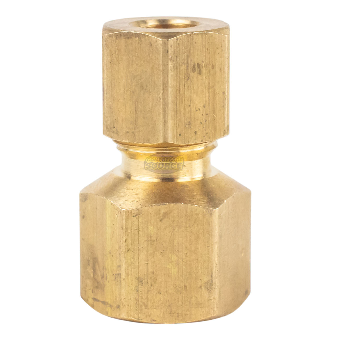 1/4" FNPT x 1/4" Compression Brass Female Pipe Fitting Connectors Ferrule 3 Pack