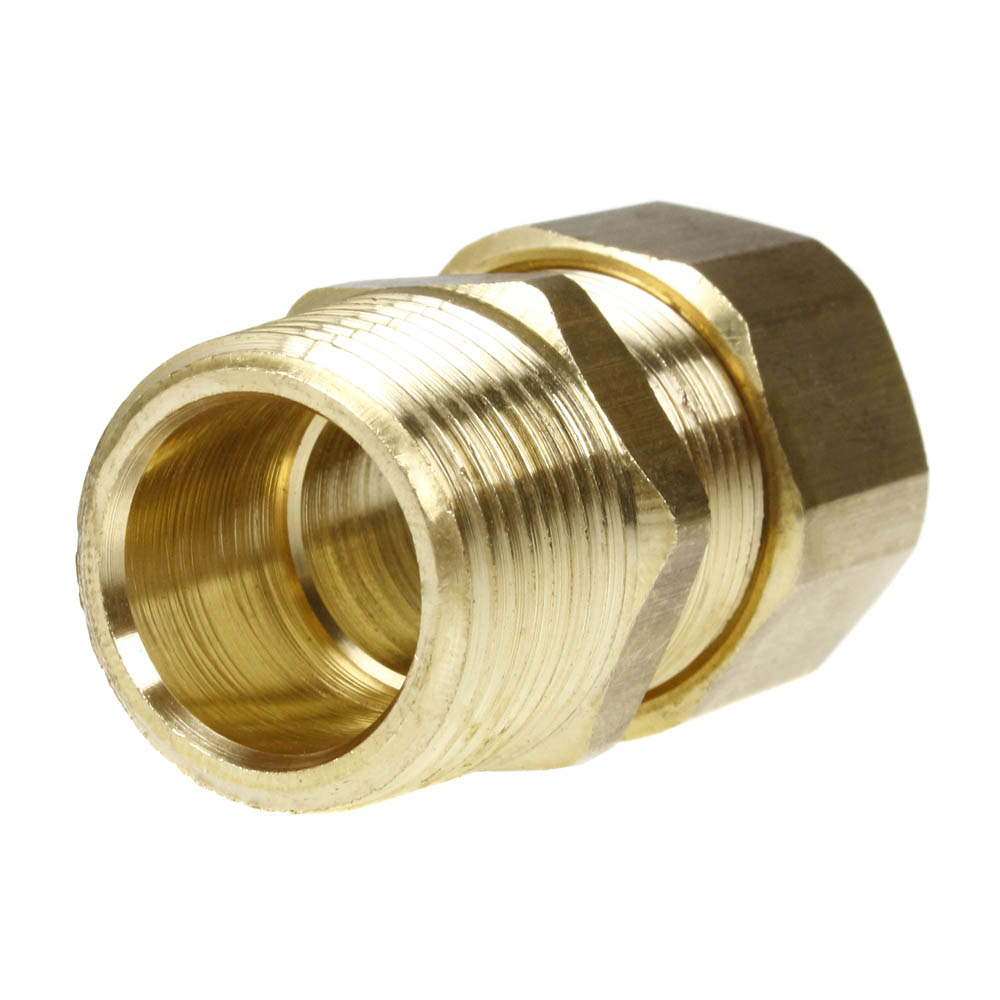 3/4" x 3/4" Tube OD x Male NPTF Compression Adapter Solid Brass Fitting 10-Pack