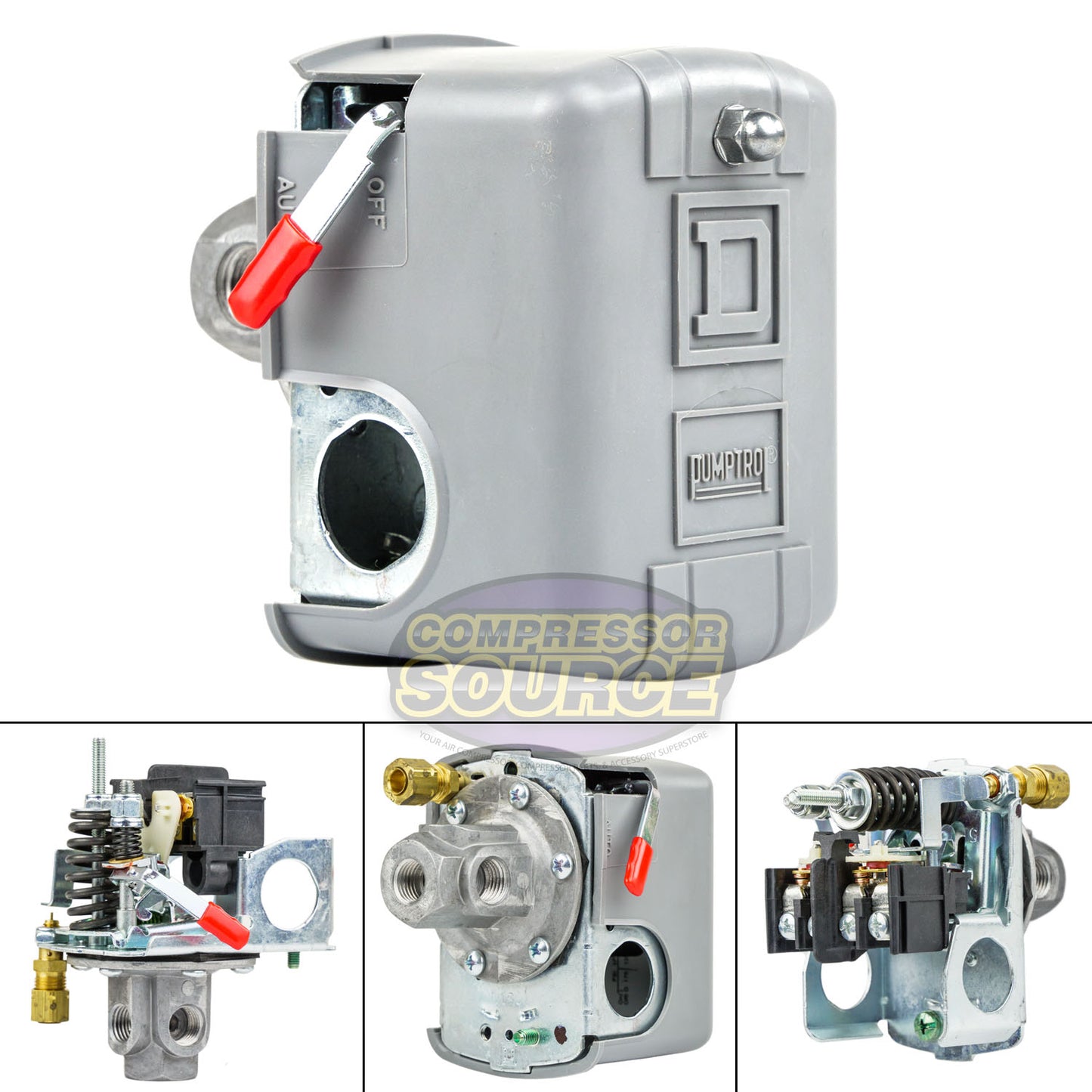 SQUARE D 4 Port 135-175 PSI Air Compressor Pressure Switch 9013FHG44J59M1X