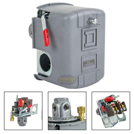 Square D 4 Port 135-175 PSI Air Compressor Pressure Switch 9013FHG54J59M1X