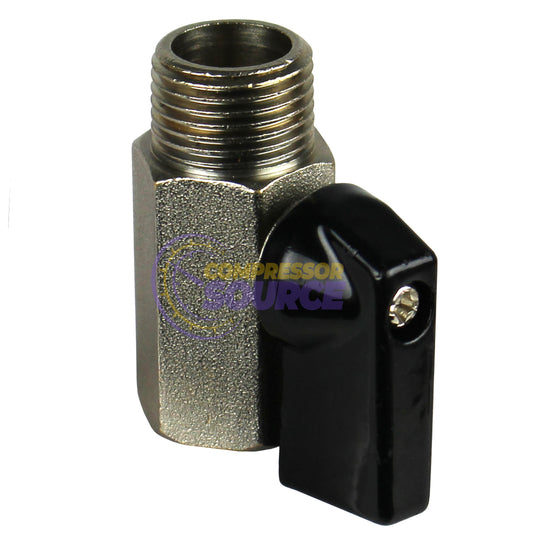 3/8" Mini MNPT x 3/8" FNPT Ball Valve WOG 200 PSI A-38MF