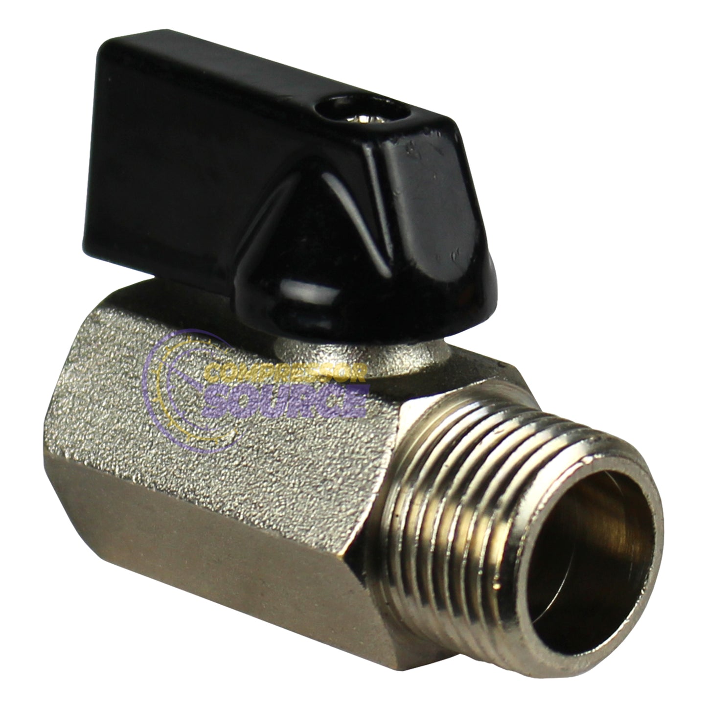 3/8" Mini MNPT x 3/8" FNPT Ball Valve WOG 200 PSI A-38MF