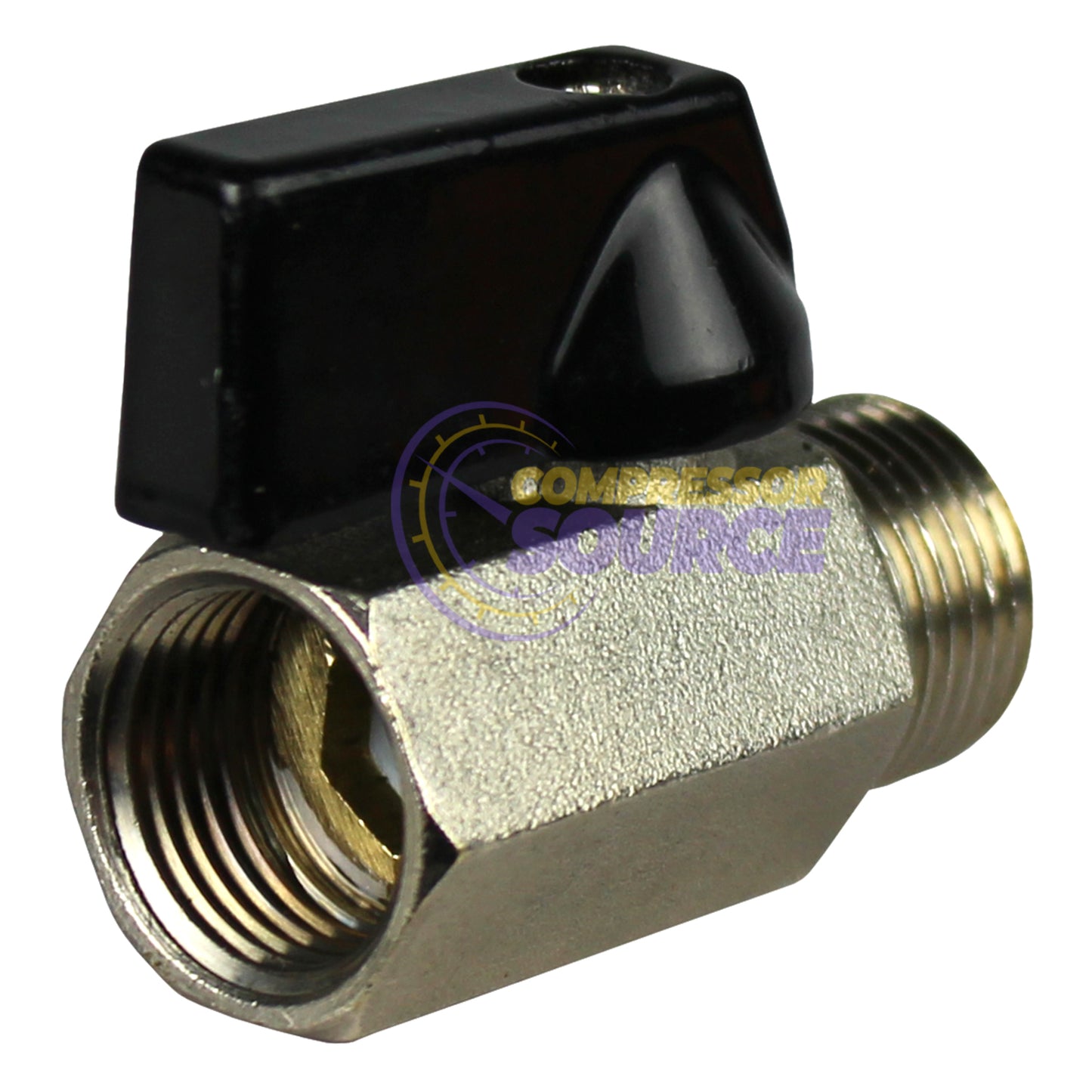 3/8" Mini MNPT x 3/8" FNPT Ball Valve WOG 200 PSI A-38MF