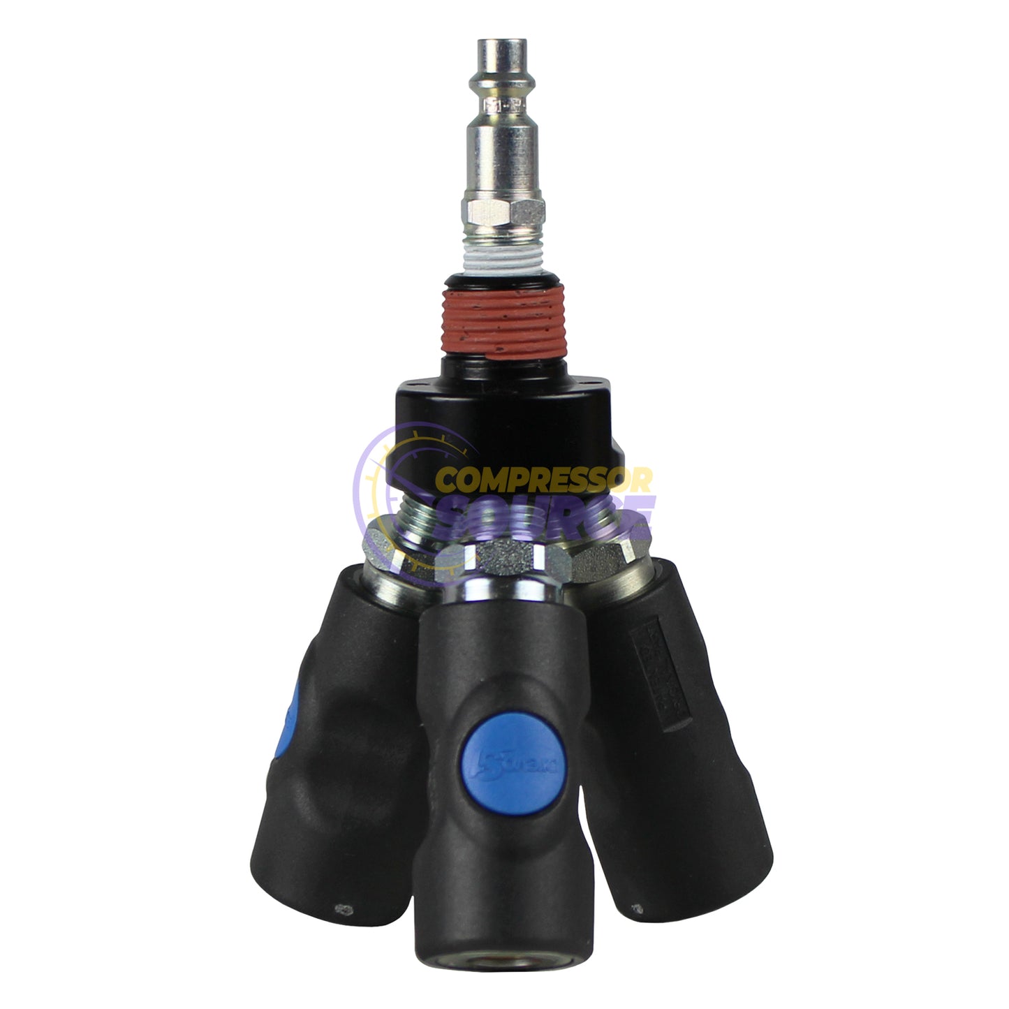 Prevost 3 Way Air Hose Splitter Coupler Manifold Block Kit 1/4" NPT Coupler Kit