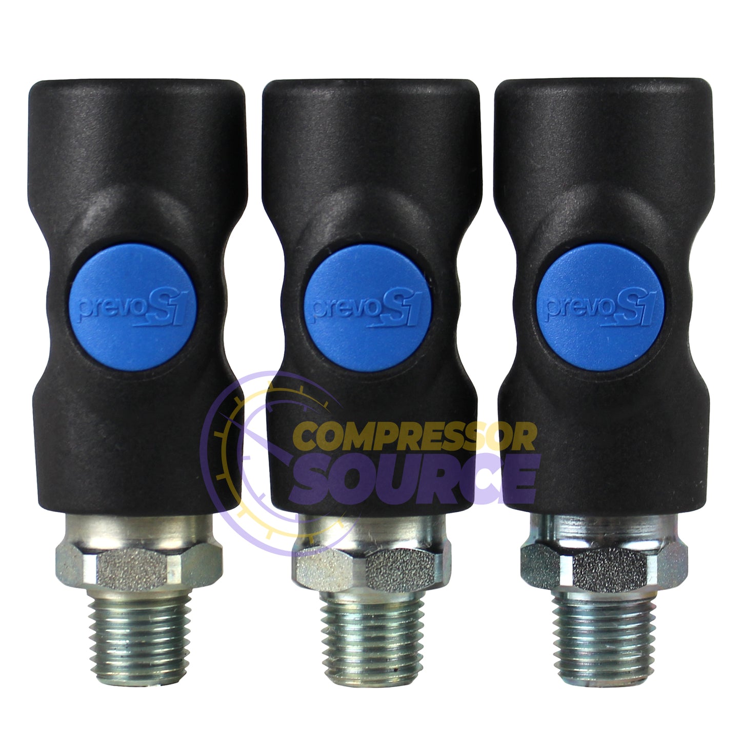 Prevost 3 Way Air Hose Splitter Coupler Manifold Block Kit 1/4" NPT Coupler Kit