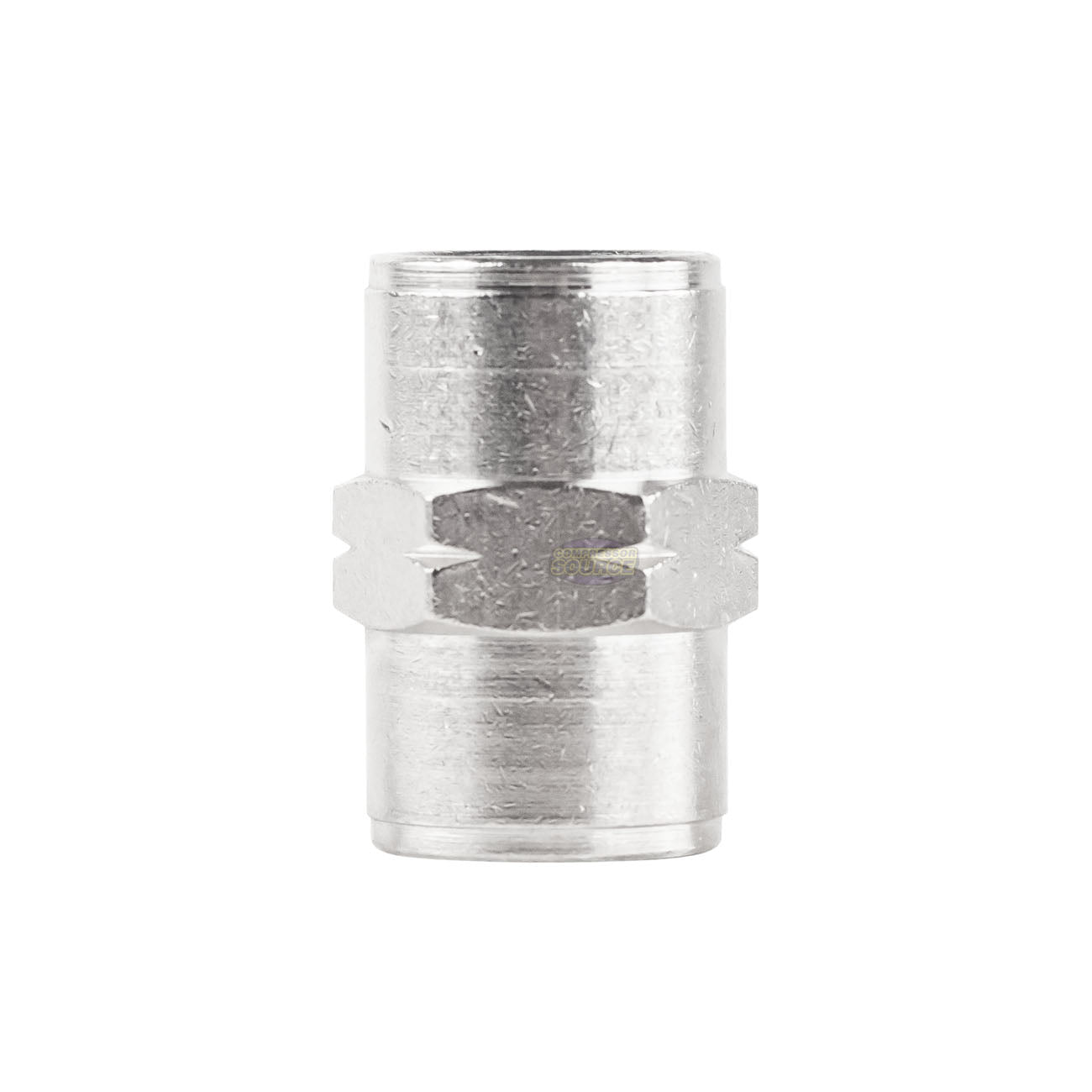 1/4" NPT Female Nickel Plated Brass Pipe Union Adapter Fitting Solid Connector