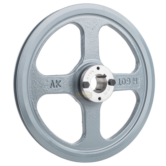 10.75" Single Groove Pulley fits A Section V-Belt 4L with 1-1/4" Sheave Bushing AK109H