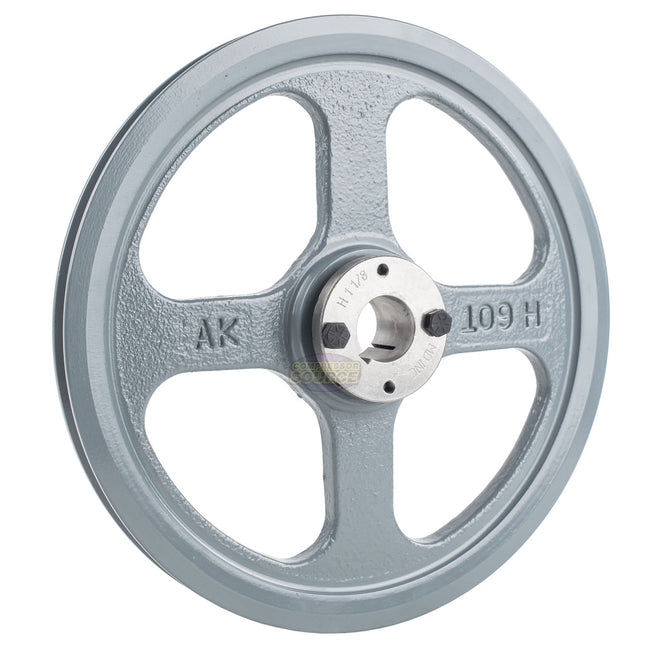 10.75" Single Groove Pulley fits A Section V-Belt 4L with 1-1/8" Sheave Bushing AK109H