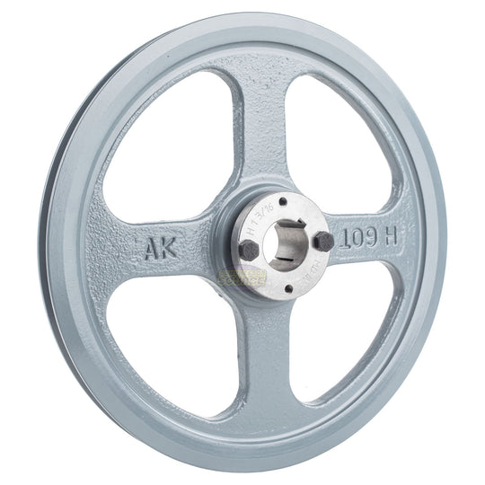 10.75" Single Groove Pulley fits A Section V-Belt 4L with 1-3/16" Sheave Bushing AK109H