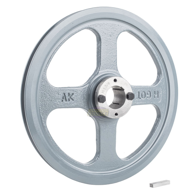 10.75" Single Groove Pulley fits A Section V-Belt 4L with 1-3/8" Sheave Bushing AK109H