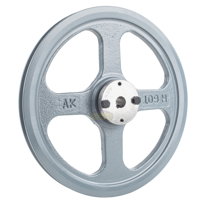 10.75" Single Groove Pulley fits A Section V-Belt 4L with 5/8" Sheave Bushing AK109H