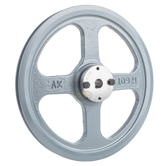10.75" Single Groove Pulley fits A Section V-Belt 4L with 5/8" Sheave Bushing AK109H