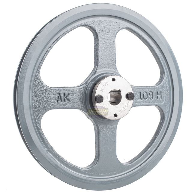 10.75" Single Groove Pulley fits A Section V-Belt 4L with 7/8" Sheave Bushing AK109H