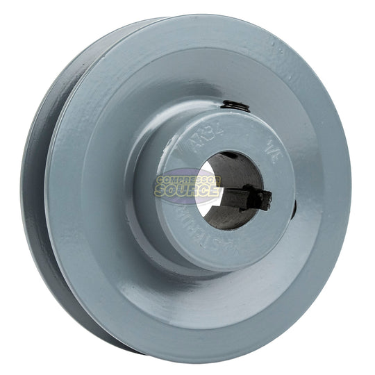 3.5" Single Groove Pulley fits A Section V-Belt 4L fits 3/4" Shaft AK34