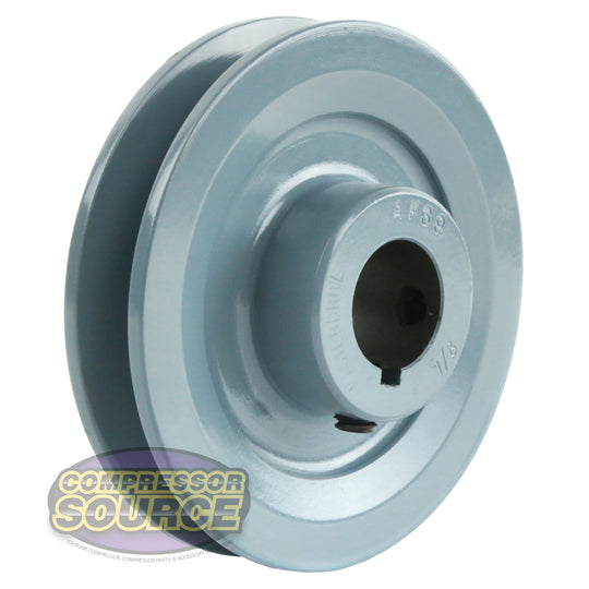 3.75" Single Groove Pulley fits A Section V-Belt 4L fits 7/8" Shaft AK39