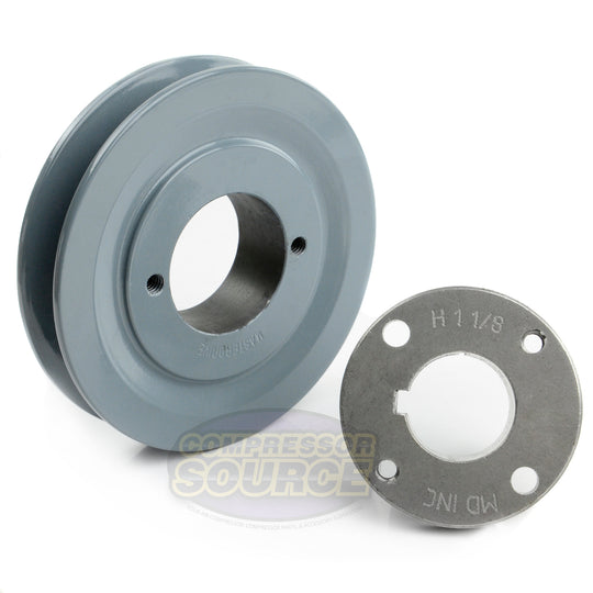 4.5" Single Groove Pulley fits A Section V-Belt 4L with 1-1/8" Sheave Bushing AK46H