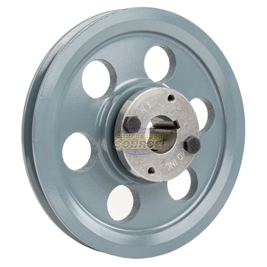 6.75" Single Groove Pulley fits A Section V-Belt 4L with 1" Sheave Bushing AK69H