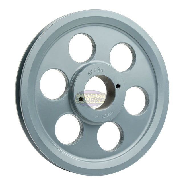 7.75" Single Groove Pulley fits A Section V-Belt 4L with 1" Sheave Bushing AK79H
