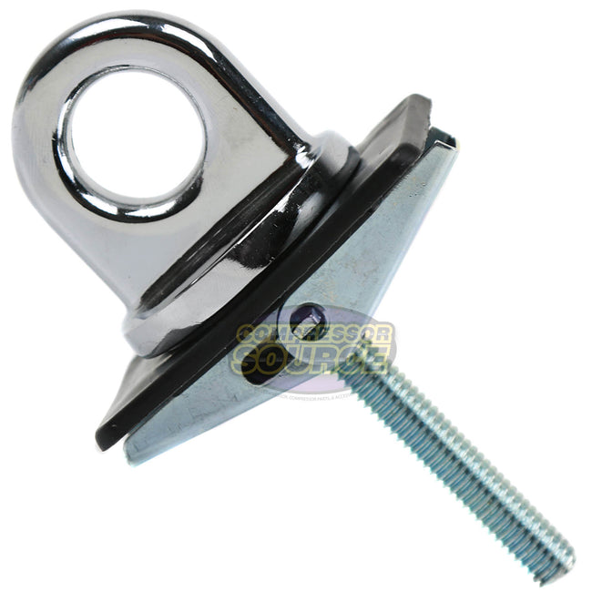 2 Pc Universal Fit Truck Bed Anchor Chrome Plated Tie Down Loop Hooks Pickup Bed