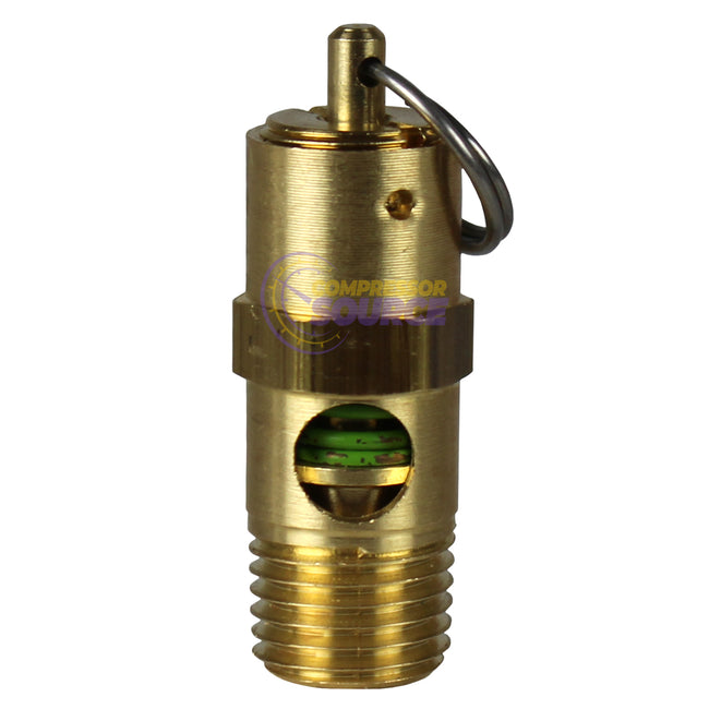 125 PSI 1/4" Male NPT Air Compressor Pressure Relief Safety Pop Off Valve Solid Brass