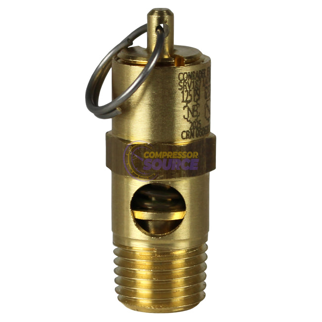 125 PSI 1/4" Male NPT Air Compressor Pressure Relief Safety Pop Off Valve Solid Brass