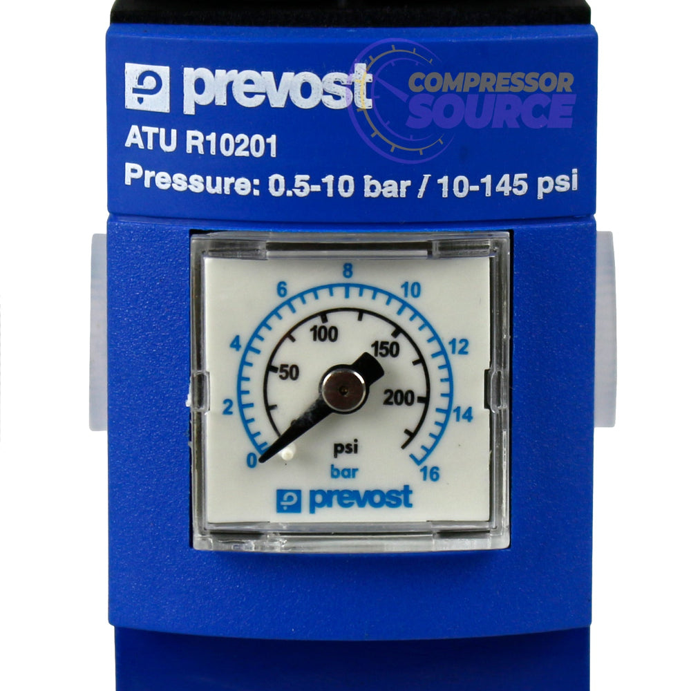 Prevost Regulator 1/4" FNPT 7.3 to 217.5 PSI 25 CFM Flow Rate ATU R10201