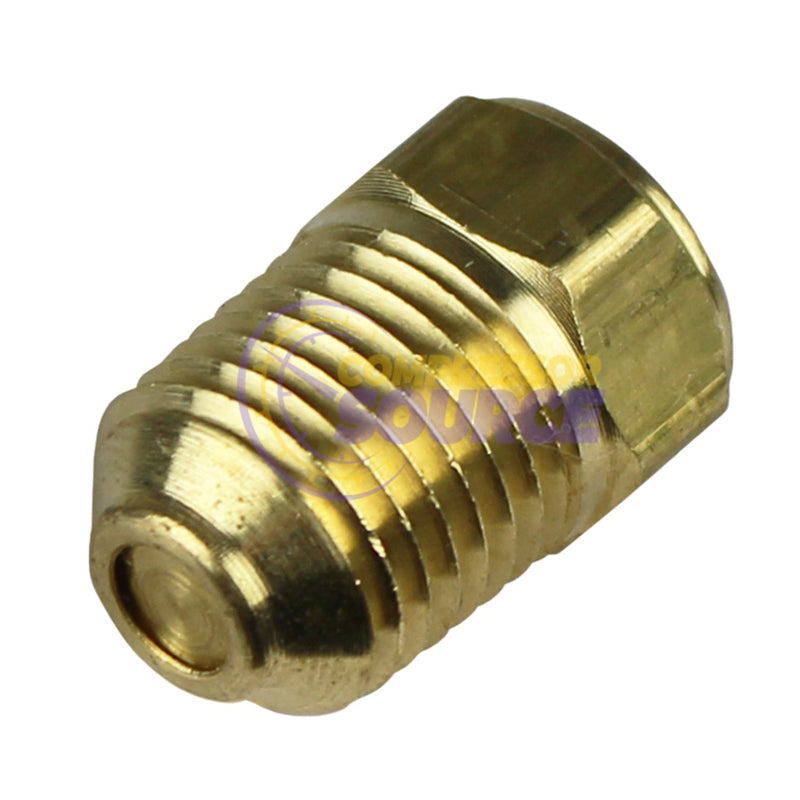 Brass fitting on a white background