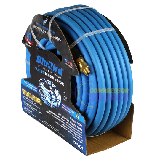 BluBird Rubber Air Hose Assembly 3/8" x 100' 300 PSI BB38100