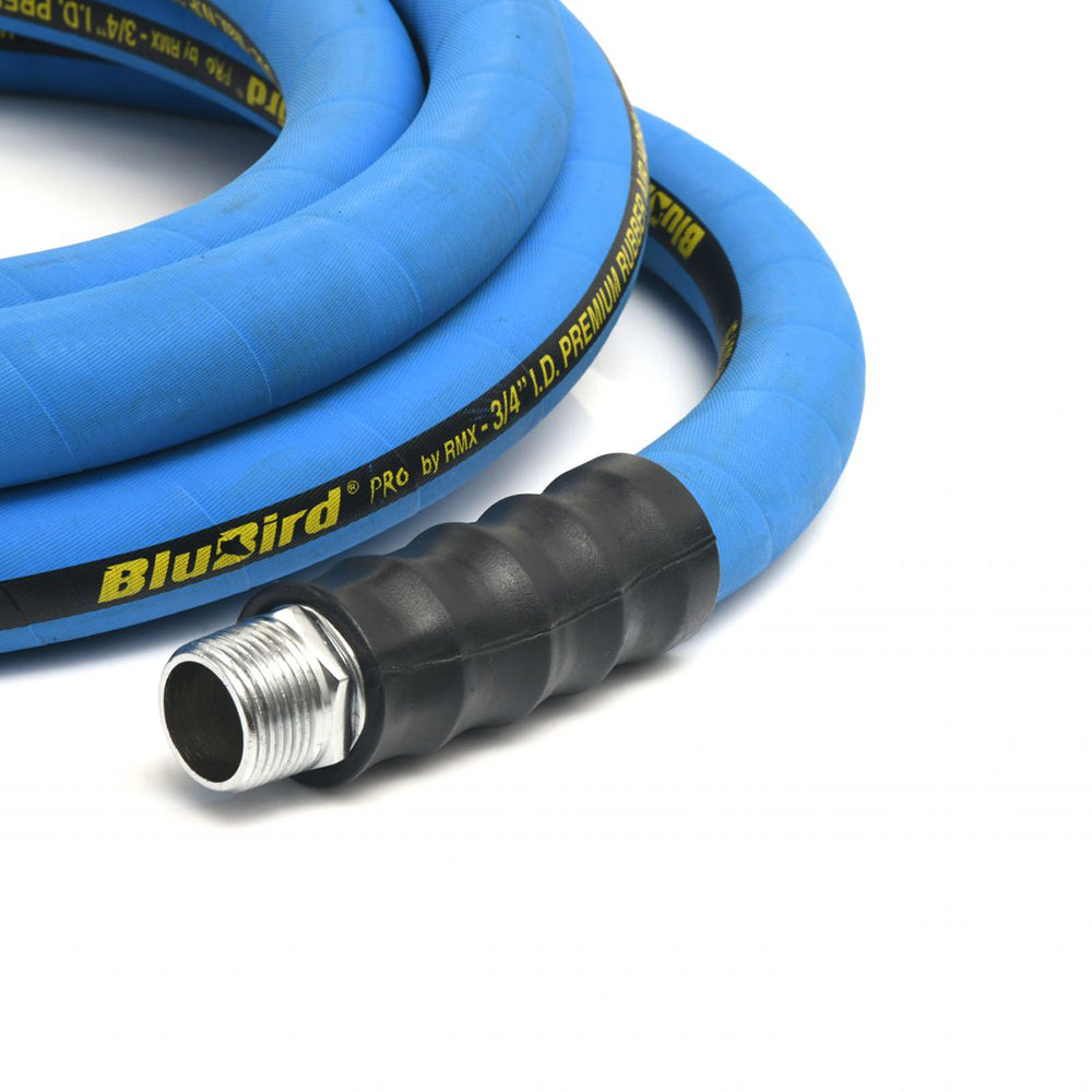 BluBird Pro Rubber Air Hose Assembly 3/4" x 15' 300 PSI BBPRO3415