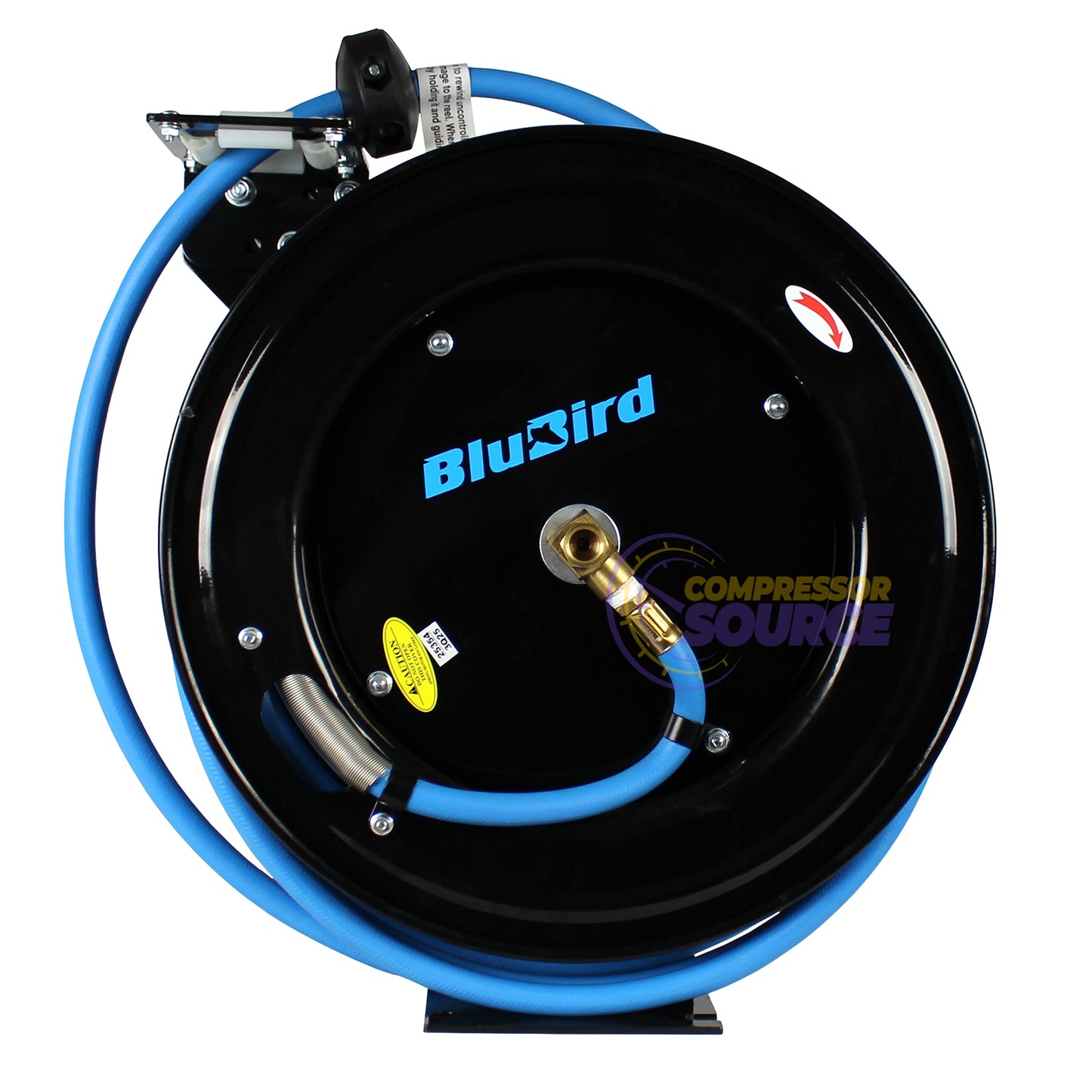 BluBird Rubber 3/8" X 50' Air Hose Single Arm 20 Gauge w/ 3' Jumper Hose 300 PSI BBR3850