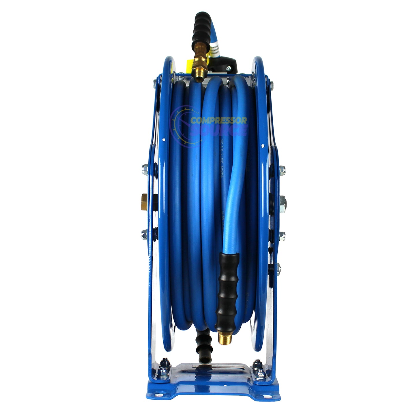 BluBird 3/8" x 50' Rubber Air Hose Reel Dual Arm Assembly BBRDA3850