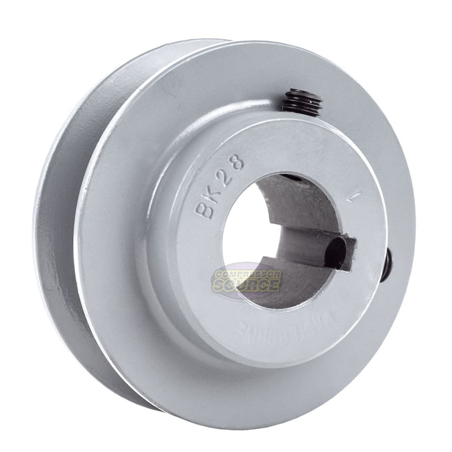 3" Single Groove Pulley fits B Section V-Belt 5L fits 1" Keyed Shaft BK28