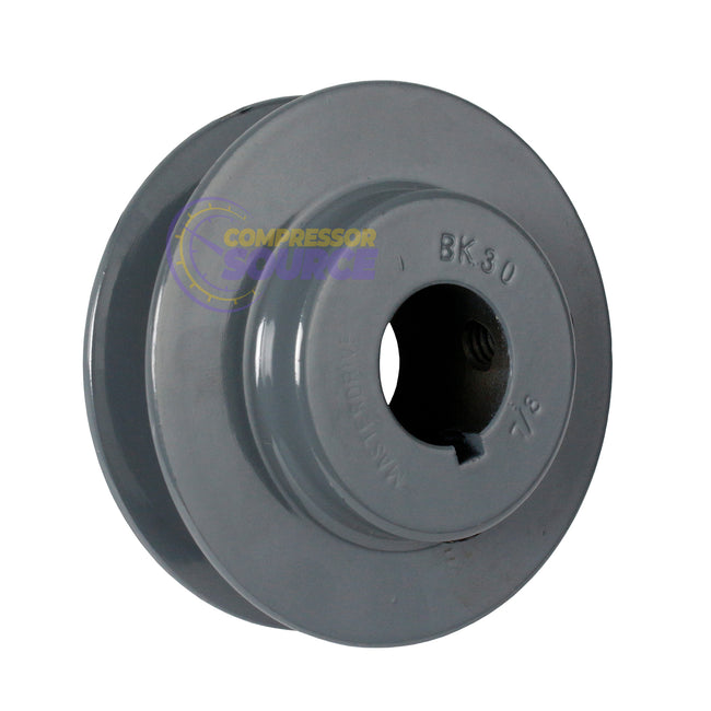 3.15" Single Groove Pulley fits B Section V-Belt 5L fits 7/8" Shaft BK30