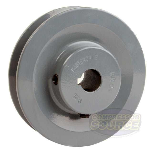 4" Single Groove Pulley fits B Section V-Belt 5L fits 5/8" Keyed Shaft BK40