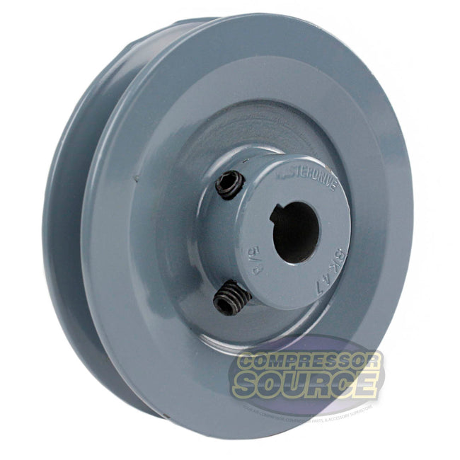 4.5" Single Groove Pulley fits B Section V-Belt 5L fits 5/8" Keyed Shaft BK47