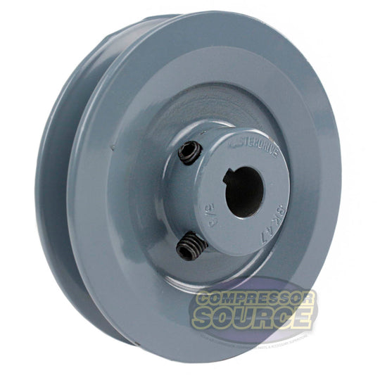 4.5" Single Groove Pulley fits B Section V-Belt 5L fits 5/8" Keyed Shaft BK47
