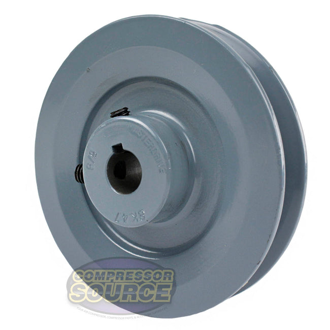 4.5" Single Groove Pulley fits B Section V-Belt 5L fits 5/8" Keyed Shaft BK47