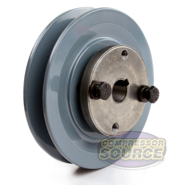 4.5" Single Groove Pulley fits B Section V-Belt 5L with 5/8" Sheave Bushing BK47H