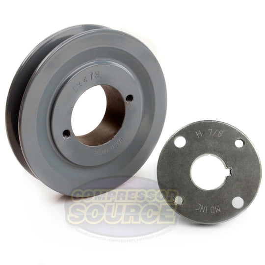 4.5" Single Groove Pulley fits B Section V-Belt 5L with 7/8" Sheave Bushing BK47H