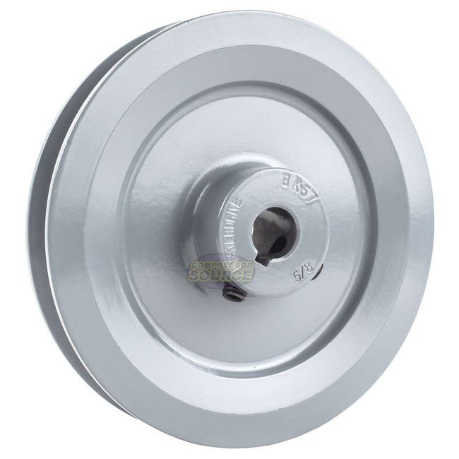 5.5" Single Groove Pulley fits B Section V-Belt 5L fits 5/8" Keyed Shaft BK57